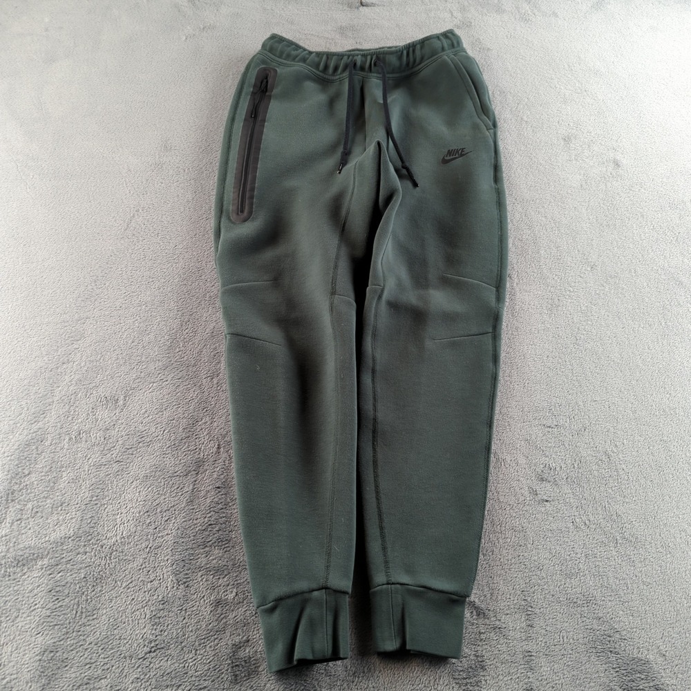 Nike Tech Fleece Joggers Mens Small Green Sweatpants Tapered Athletic FB8002